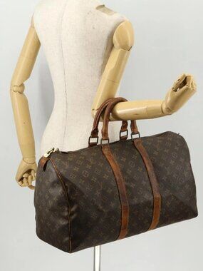 LOUIS VUITTON Monogram Keepall 45 Boston Bag M41428 LV Auth 172630